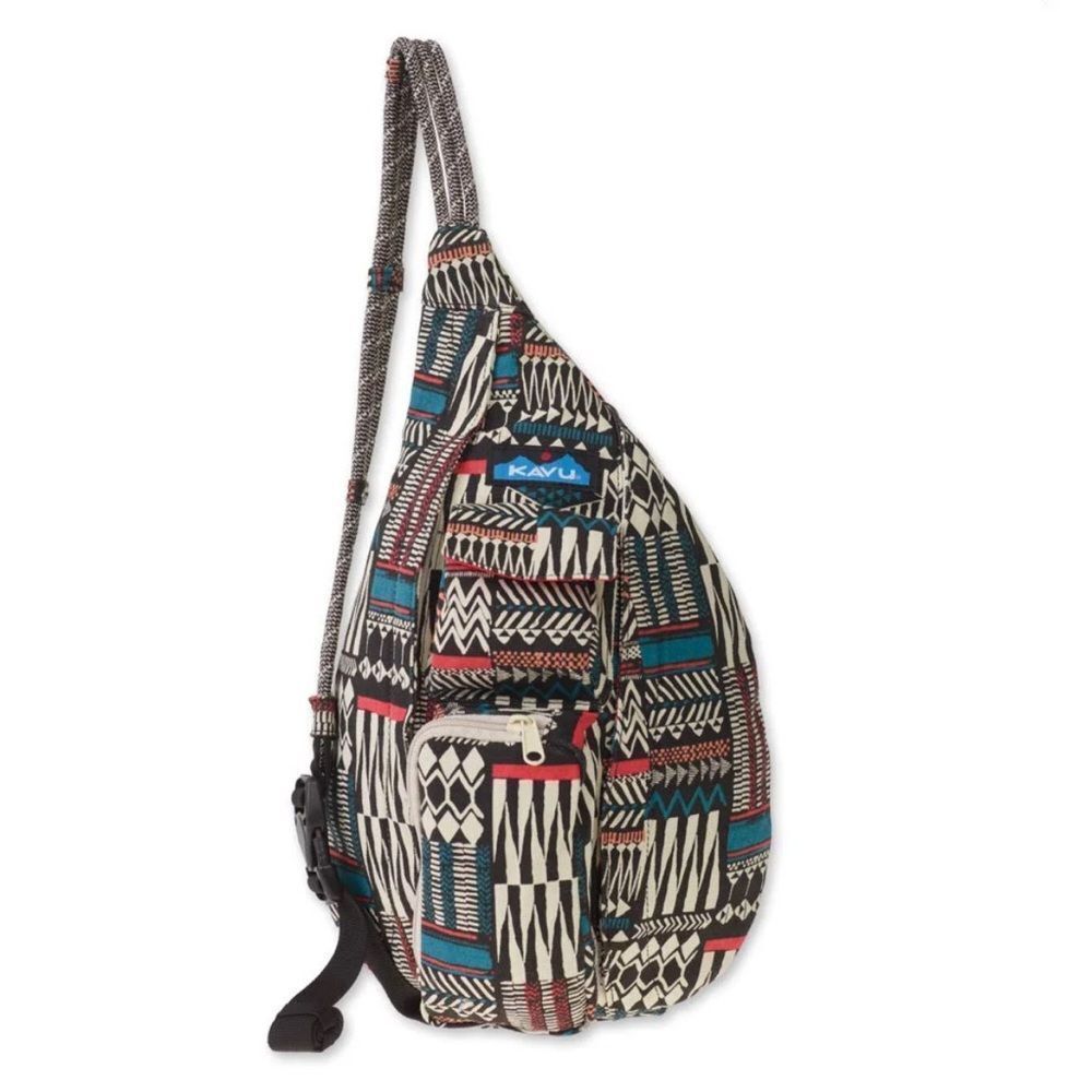 Kavu Tribal Print rope Sling Bag - Black, Red, Blue
